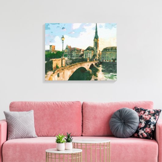 Stadt Leinwanddruck (Insitu (Wohnzimmer))