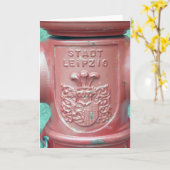 Stadt Leipzig, Deutschland Grußkarte Karte (Gelbe Blume)