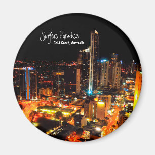 Stadt-Lichter Surfer-Paradies-Gold Coast Magnet