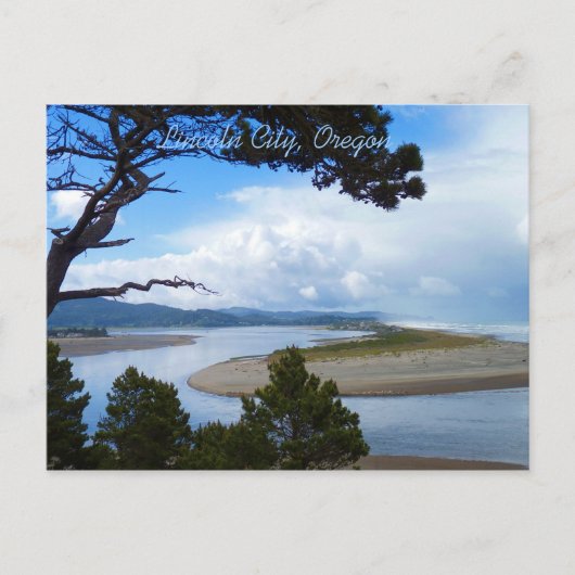 Stadt Lincoln, Oregon Postkarte (Vorderseite)