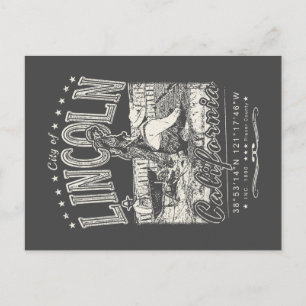 STADT LINCOLN - PLACER KALIFORNIEN VINTAG POSTKARTE