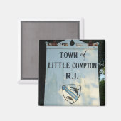 Stadt Little Compton, RI Holzschild Magnet (Vorderseite/Rückseite)