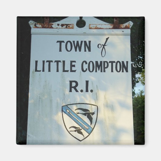 Stadt Little Compton, RI Holzschild Magnet (Vorne)