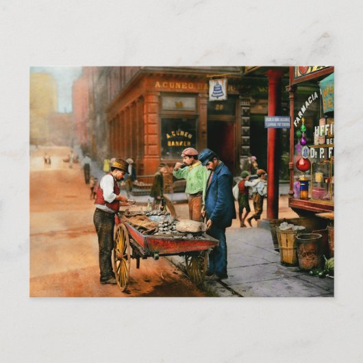 Stadt - Little Italy NY - Mussel Man 1900 Postkarte (Vorderseite)