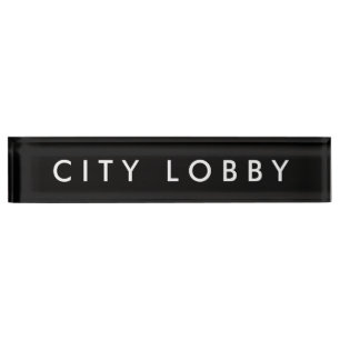 Stadt-Lobby-Nummernschild Namensplakette