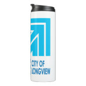 Stadt Longview Flagge Wasserflasche Thermosbecher (Nach rechts gedreht)