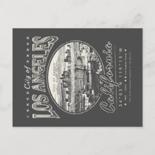 STADT LOS ANGELES KALIFORNIEN VINTAGE-SKYLINE POSTKARTE