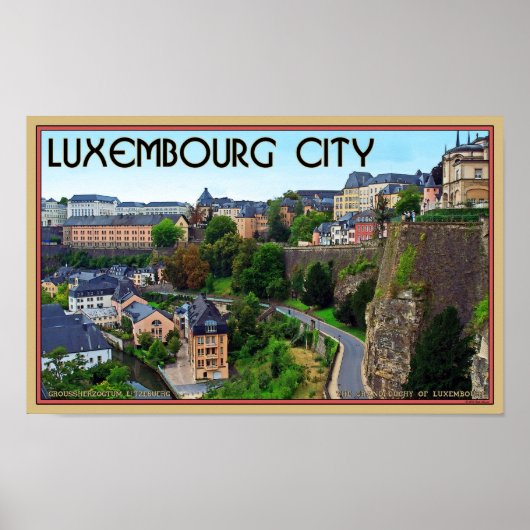 Stadt Luxemburg Poster (Vorne)