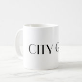 STADT-MÄDCHEN Zitat-Kaffee-Tasse Kaffeetasse (Vorderseite Links)