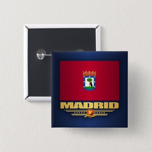 Stadt Madrid Button (Vorne & Hinten)