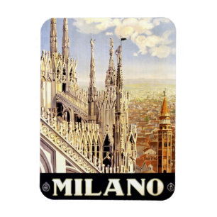 Stadt Mailand Italienisches Reiseplakat 1920 Magnet