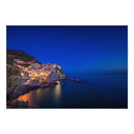 Stadt Manarola im Cinque Terre im Abend Fotodruck