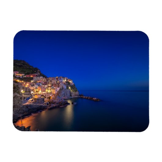 Stadt Manarola im Cinque Terre im Abend Magnet (Horizontal)