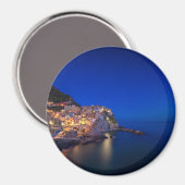 Stadt Manarola im Cinque Terre im Abend Magnet (Vorderseite/Rückseite)