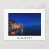 Stadt Manarola im Cinque Terre im Abend Postkarte (Vorderseite)