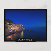 Stadt Manarola im Cinque Terre im Abend Postkarte (Vorderseite)