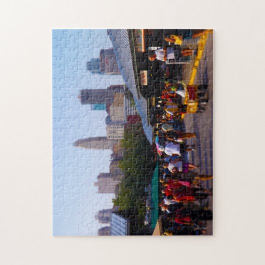 Stadt-Markt und im Stadtzentrum gelegene Kansas- Puzzle (Vertikal)