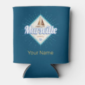 Stadt Marseille Frankreich Retroschiff Vintag Dosenkühler (Vorderseite)