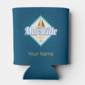 Stadt Marseille Frankreich Retroschiff Vintag Dosenkühler (Rückseite)