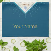 Stadt Marseille Frankreich Retroschiff Vintag Geschirrtuch (Gefaltet)