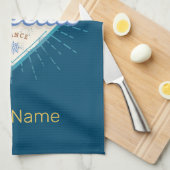 Stadt Marseille Frankreich Retroschiff Vintag Geschirrtuch (Viertel Falte)