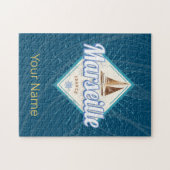 Stadt Marseille Frankreich Retroschiff Vintag Puzzle (Horizontal)