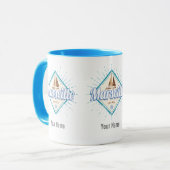 Stadt Marseille Frankreich Retroschiff Vintag Tasse (Vorderseite Links)