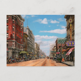 Stadt - Memphis TN - Main Street Mall 1909 Postkarte