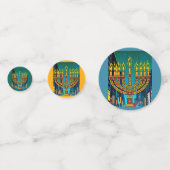 Stadt Menorah Konfetti (Vorderseiten)