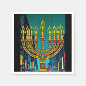 Stadt Menorah Serviette (Vorderseite)