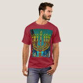 Stadt Menorah T-Shirt (Vorne ganz)