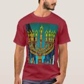 Stadt Menorah T-Shirt (Vorderseite)