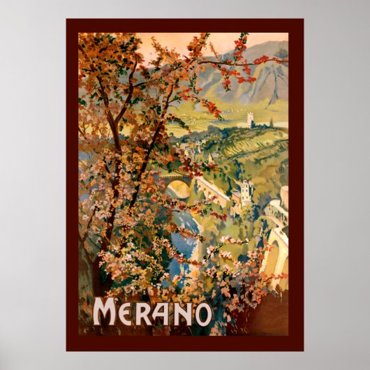 Stadt Meran, Italien Poster (Vorne)