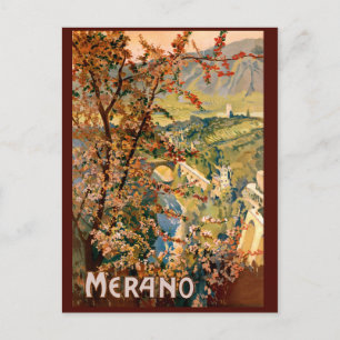 Stadt Meran, Italien Postkarte
