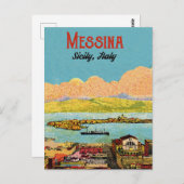 Stadt Messina, Sizilien, Italien Postkarte (Vorne/Hinten)