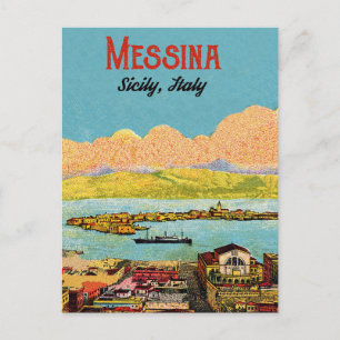 Stadt Messina, Sizilien, Italien Postkarte