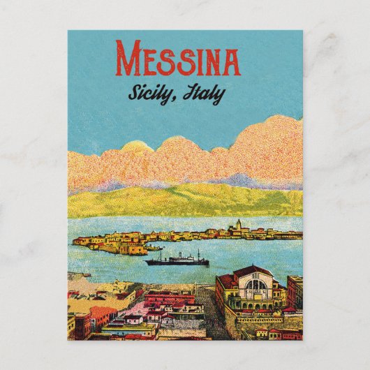 Stadt Messina, Sizilien, Italien Postkarte (Vorderseite)