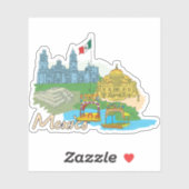 Stadt Mexiko Aufkleber (Blatt)