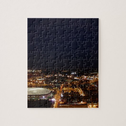Stadt Minneapolis Minnesota Skyline und Metrodome Puzzle (Vertikal)