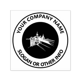 Stadt mit benutzerdefiniertem Firmenlogo Permastempel