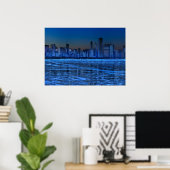 Stadt mit breiten Schultern und See Michigan Poster (Heimbüro)