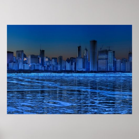 Stadt mit breiten Schultern und See Michigan Poster (Vorne)
