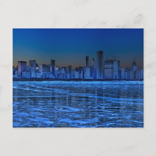 Stadt mit breiten Schultern und See Michigan Postkarte (Vorderseite)