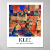 Stadt mit den drei Domains von Paul Klee Poster (Vorne)