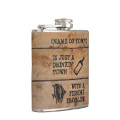 Stadt mit einem Fischereiproblem zu trinken 😉 Flachmann (Rechts)