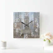 Stadt-Mitte I Quadratische Wanduhr (Zuhause)