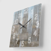 Stadt-Mitte I Quadratische Wanduhr (Winkel)