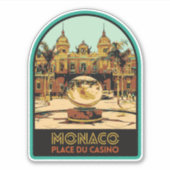 Stadt Monaco, Côte d'Azur, Casino Platz Aufkleber (Vorderseite)