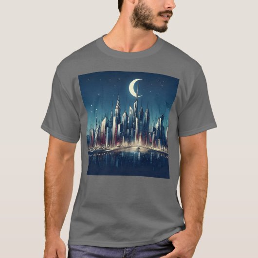 Stadt Mond Geschenk T-Shirt (Vorderseite)