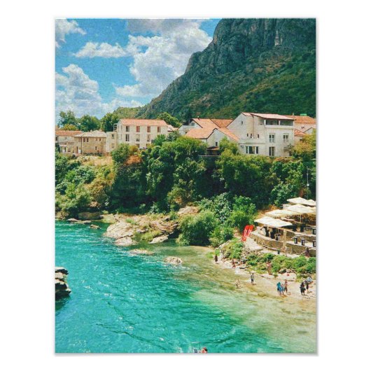 Stadt Mostar - Bosnien und Herzegowina Fotodruck (Vorne)
